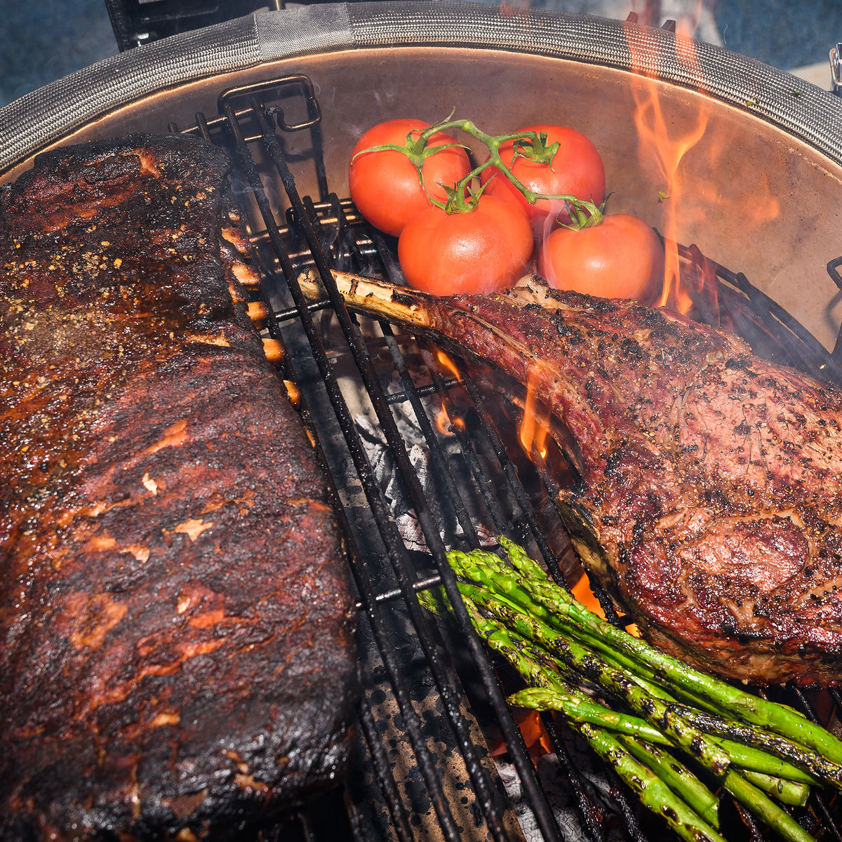 Kamado Joe Classic II Stand Alone with Outdoor Kitchen Cabinet